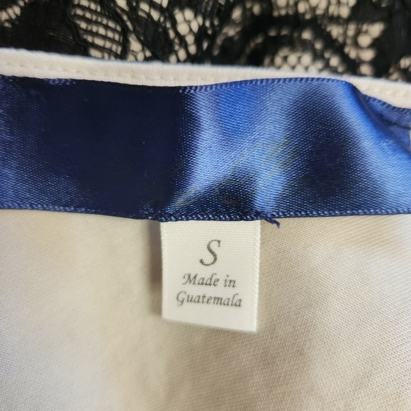 UNBRANDED sleeveless fit & flare lace mini dress cream black size small - Picture 5 of 6